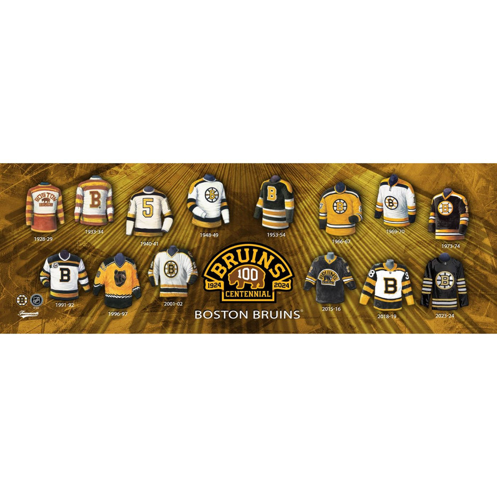 Boston Bruins Evolution Of A Jersey 8x23.5" Plaque