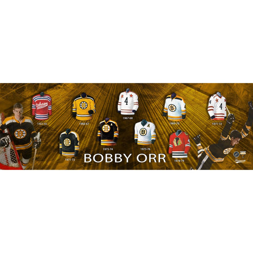 Bobby Orr Boston Bruins Evolution Of A Jersey 8x23.5" Plaque