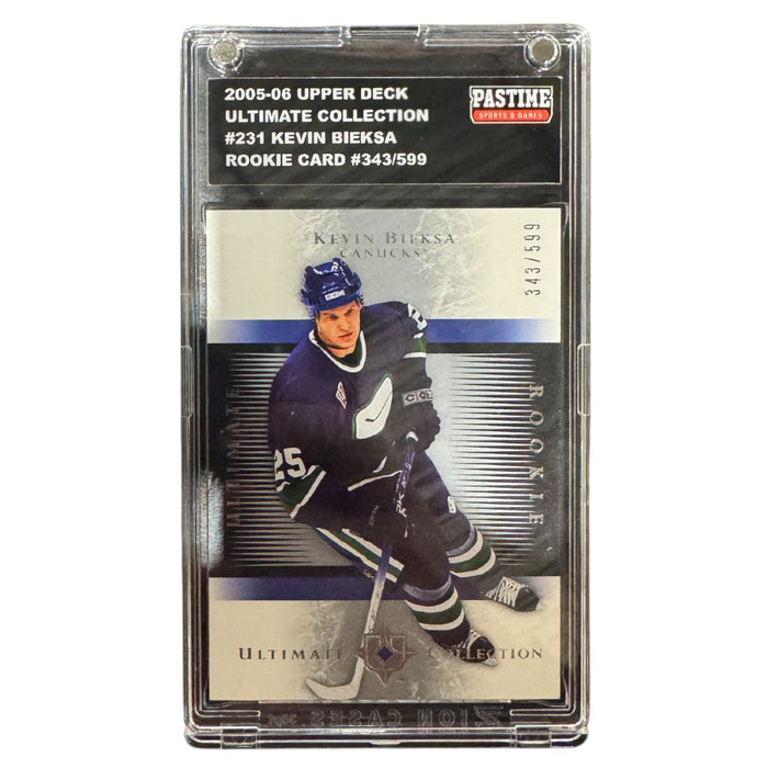 Kevin Bieksa 2005-06 Upper Deck Ultimate Collection Rookie Card Encased in Magpro - Pastime Sports & Games