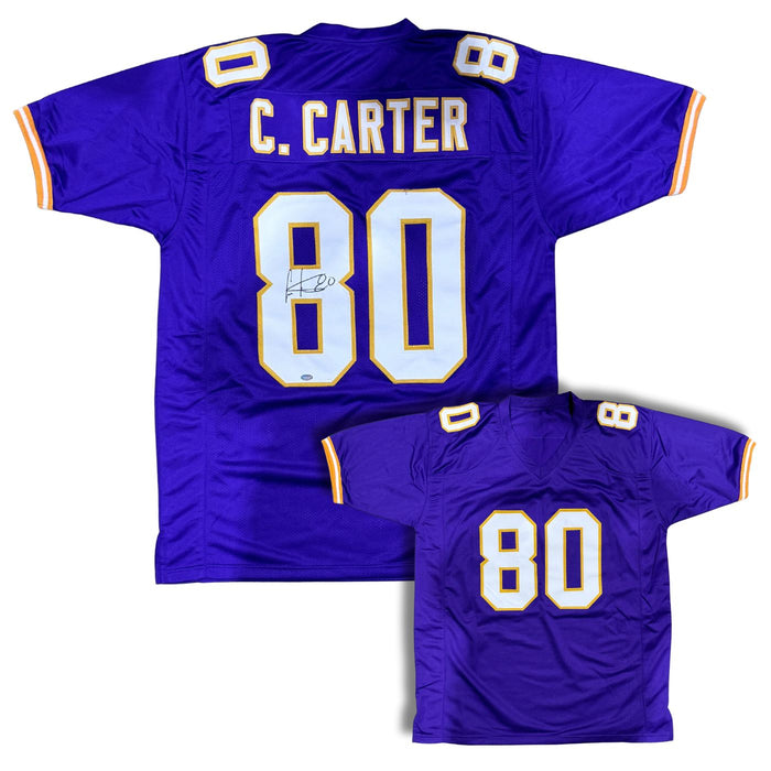 Cris Carter Autographed Custom Purple Minnesota Football Jersey - Pastime Sports & Games