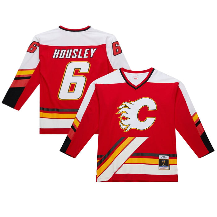 Phil Housley 1994/95 Calgary Flames Red Home Blue Line Jersey