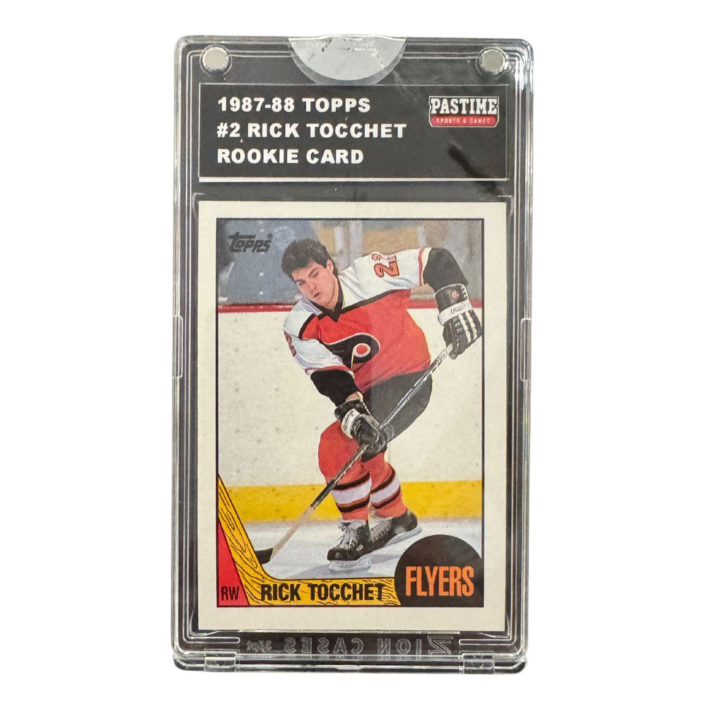 Rick Tocchet 1987/88 Topps Rookie Card Encased in Slabmag