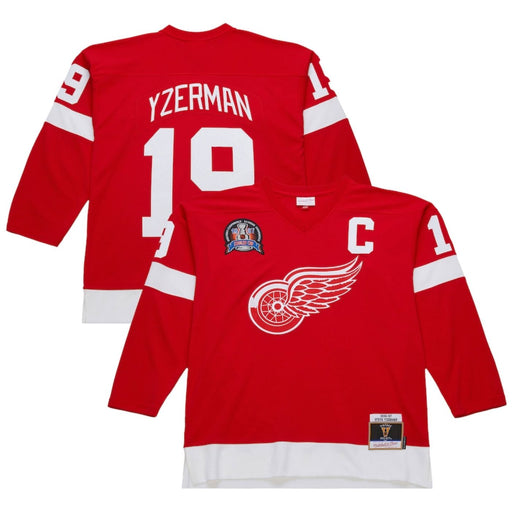 Steve Yzerman 1996/97 Detroit Red Wings Scarlet Home Blue Line Jersey