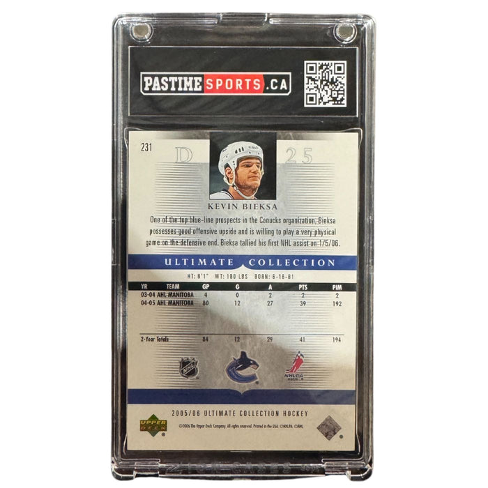 Kevin Bieksa 2005-06 Upper Deck Ultimate Collection Rookie Card Encased in Magpro - Pastime Sports & Games