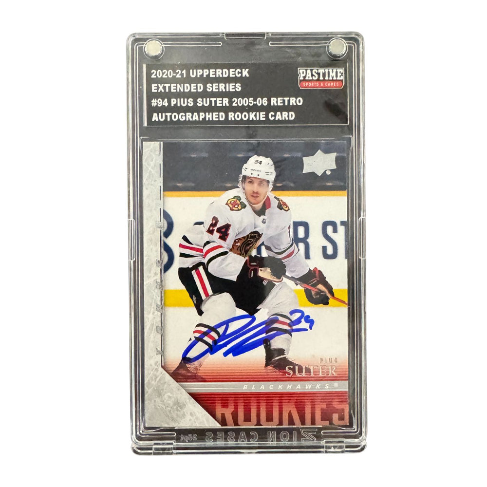 Pius Suter Autographed 2020/21 Retro Rookie Card Encased in Slabmag