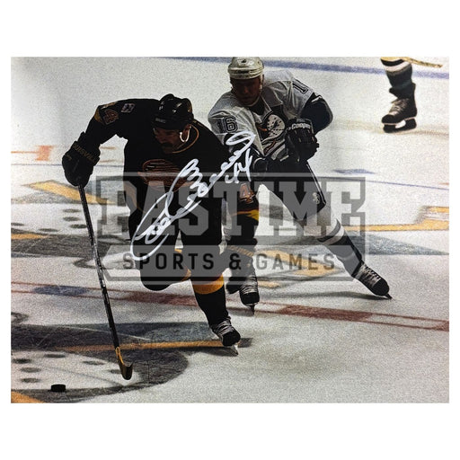 Dave Babych Autographed Vancouver Canucks Photo (Skating With Puck) - Pastime Sports & Games