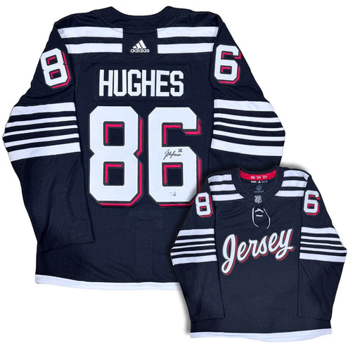 Jack Hughes Autographed New Jersey Devils Adidas Jersey - Pastime Sports & Games