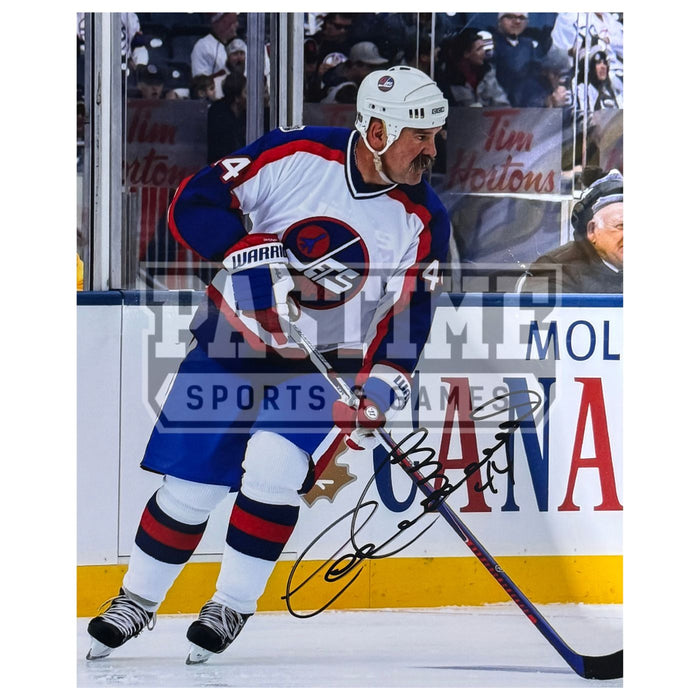 Dave Babych Autographed Winnipeg Jets Photo (Skating) - Pastime Sports & Games