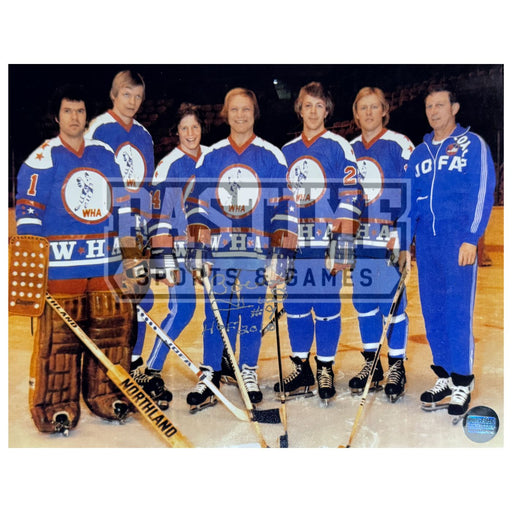 Bobby Hull Autographed Winnipeg Jets Photo (WHA Winnipeg Jets Team Photo) - Pastime Sports & Games