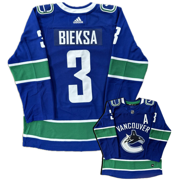 Vancouver Canucks Kevin Bieksa Adidas Custom Stitched Blue Jersey