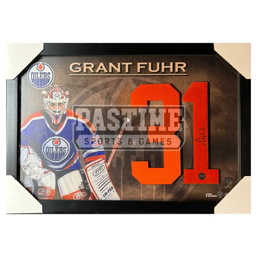 Grant Fuhr Autographed Edmonton Oilers Framed Numbers - Pastime Sports & Games