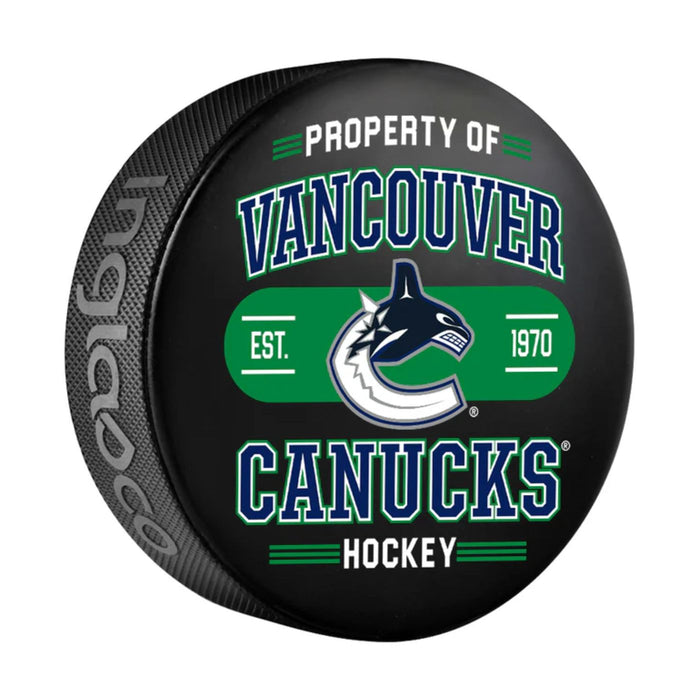 Vancouver Canucks Souvenir Hockey Pucks (Property Of Vancouver Canucks)