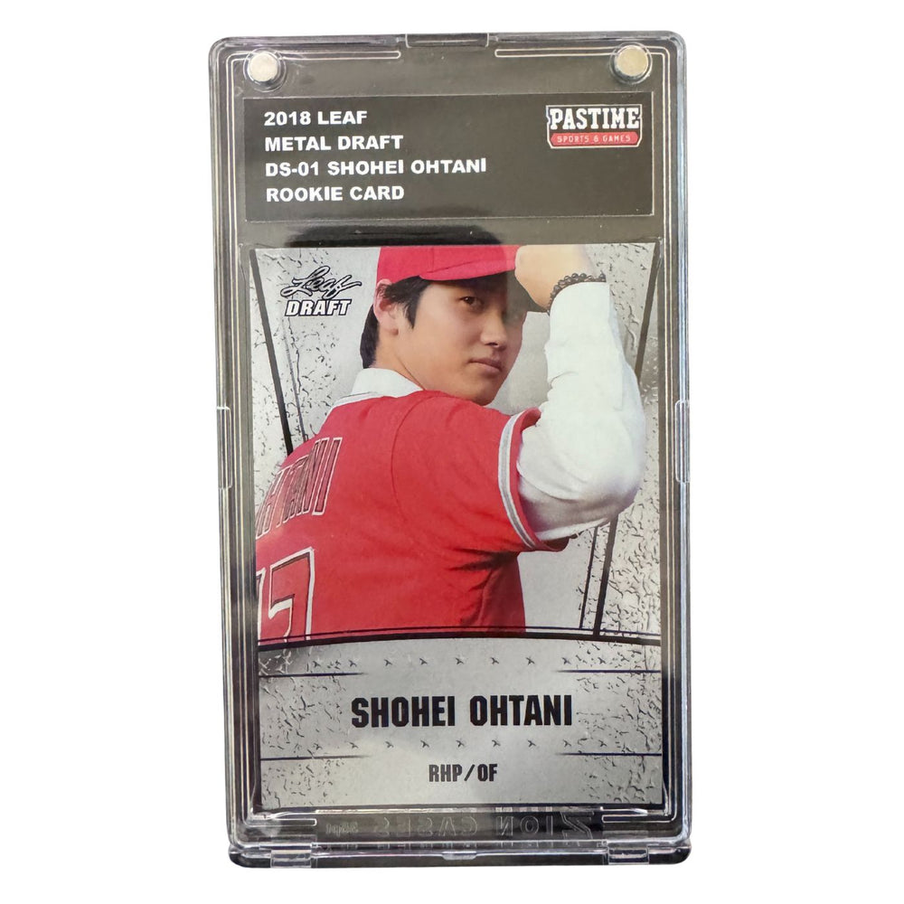 Shohei Ohtani 2018 Leaf Metal Draft Rookie Card #DS-01 Encased in Magpro - Pastime Sports & Games