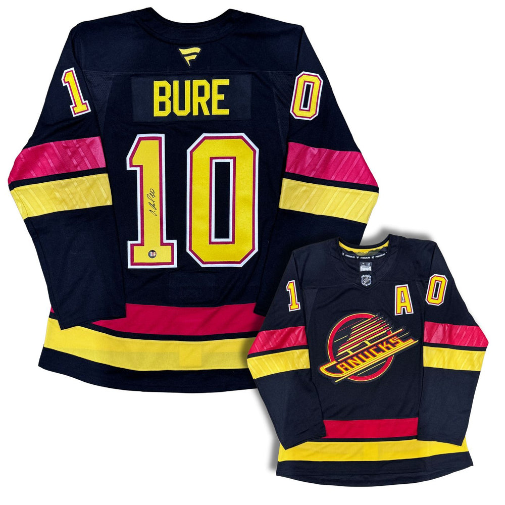 Pavel Bure Autographed Custom Stitched Fanatics Vancouver Canucks Skate Jersey - Pastime Sports & Games