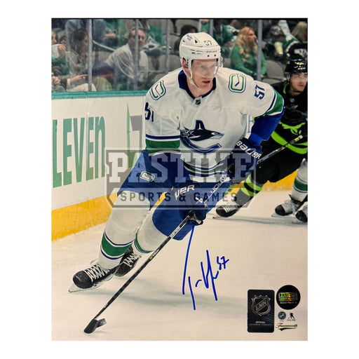 Tyler Myers Autographed Vancouver Canucks Photo (Skating With Puck 1)