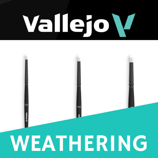 Vallejo Synthetic Round Weathering Brushes - Pastime Sports & Games