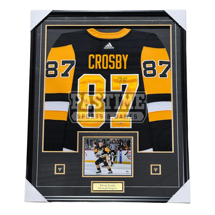 Sidney Crosby Autographed Framed Pittsburgh Penguins Home Hockey Jersey