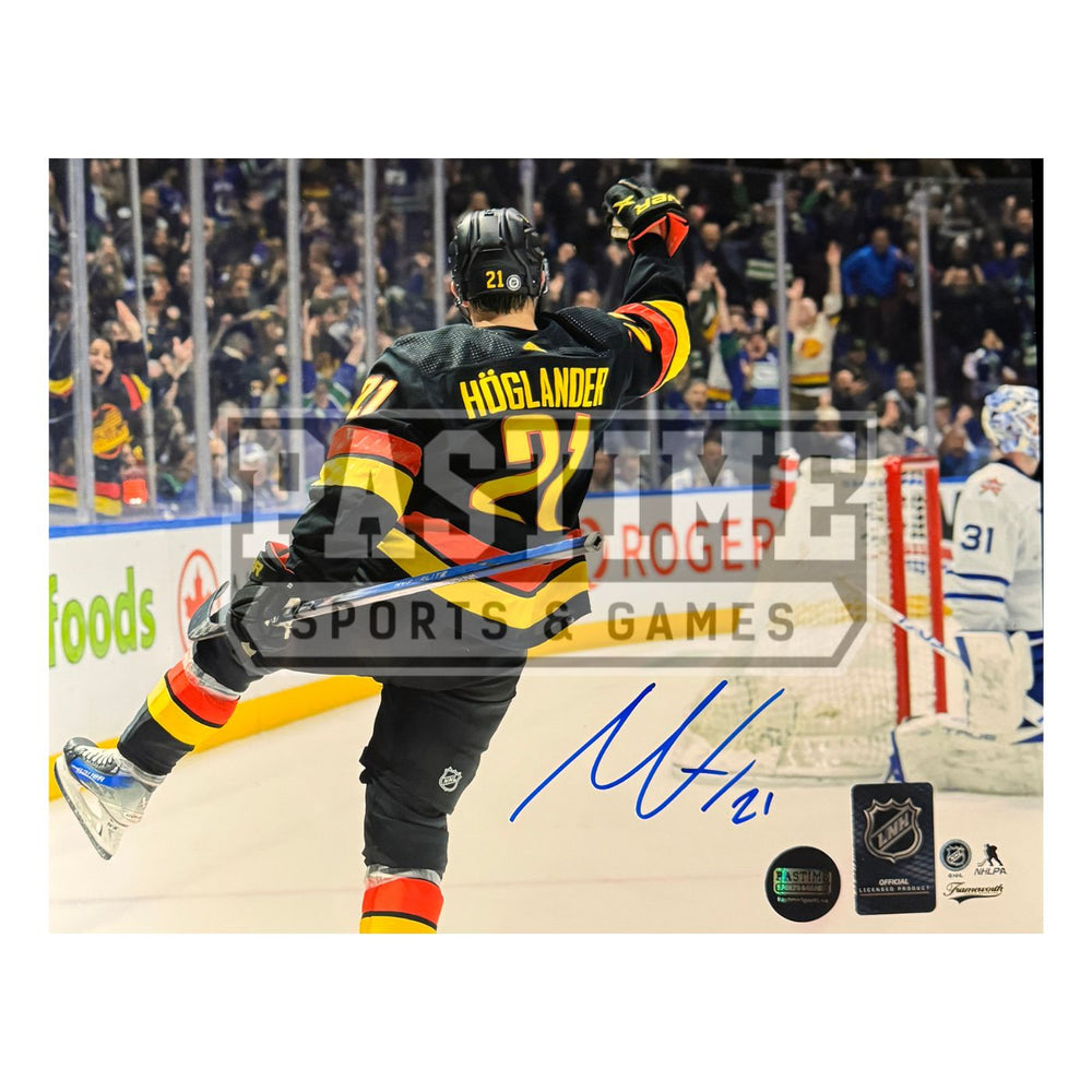 Nils Höglander Autographed Vancouver Canucks Photo (Cheering) SALE!