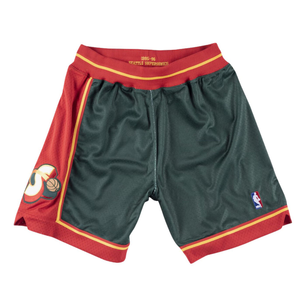 Seattle Supersonics 1995-96 Mitchell & Ness Yellow Basketball Shorts