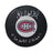 Mats Naslund Autographed Montreal Canadiens Hockey Puck (Small Logo) - Pastime Sports & Games
