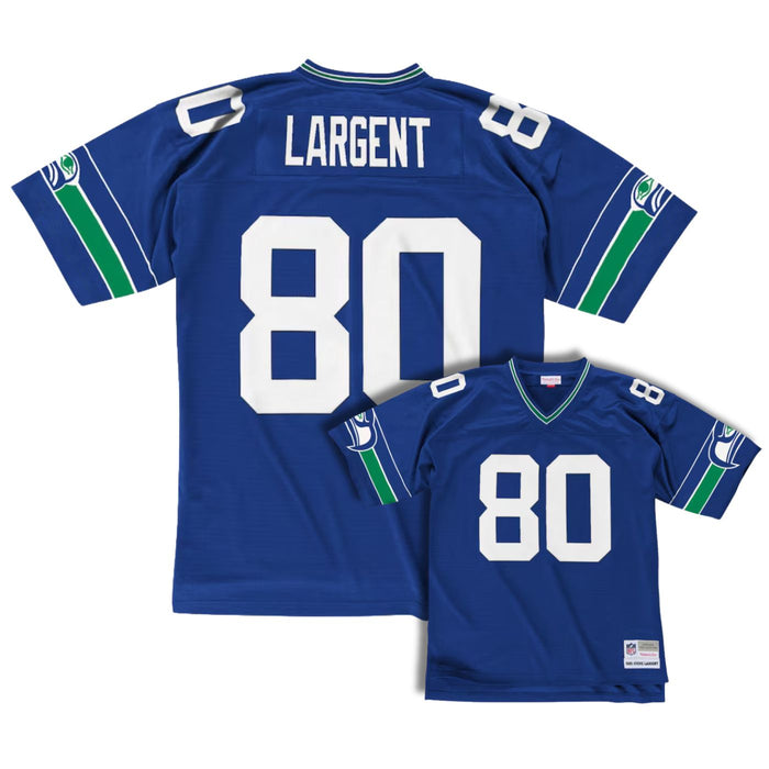 Seattle Seahawks Steve Largent Blue 1985 Replica Collection Jeresy - Pastime Sports & Games