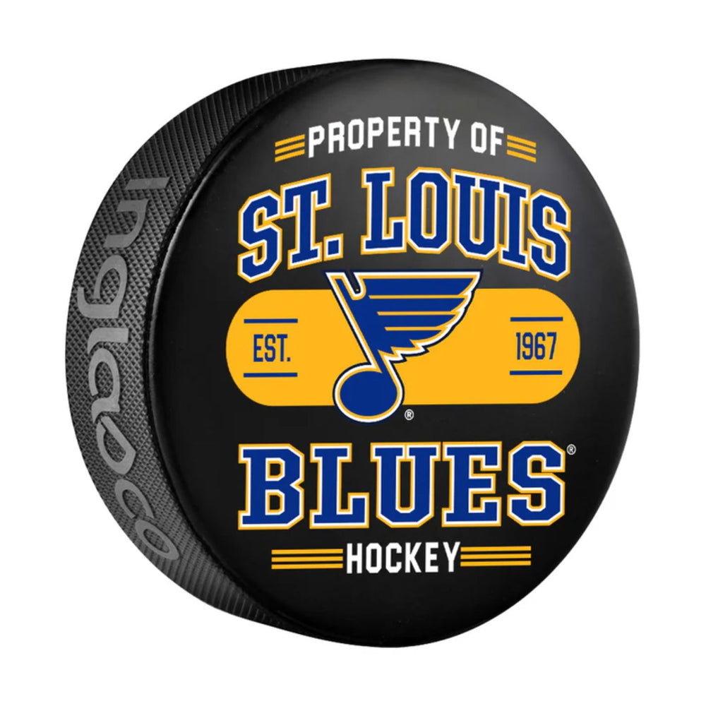 St. Louis Blues Hockey Puck (Property Of) - Pastime Sports & Games