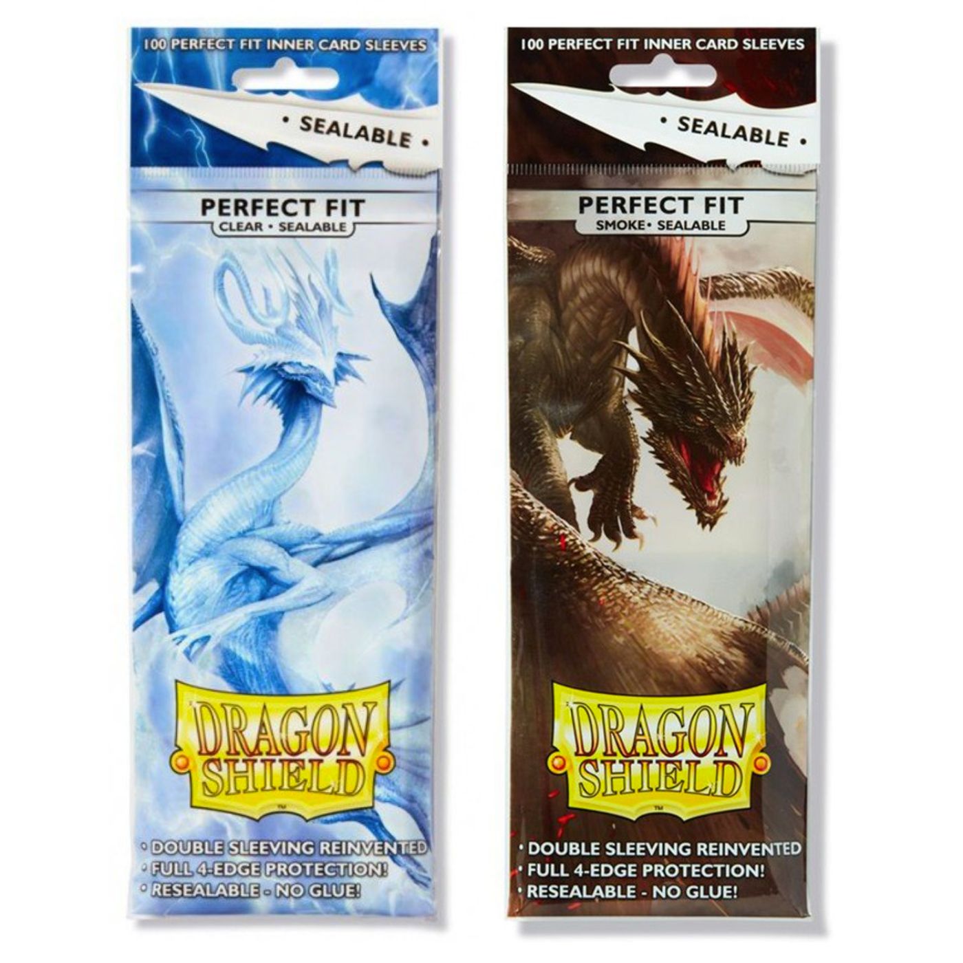 Dragon Shield Perfect Fit Inner Card Sleeves SMOKE Sealable 1 pack of 100