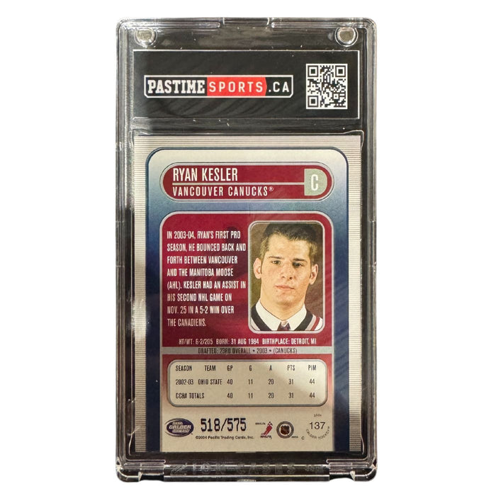 Ryan Kesler 2003-04 Pacific Calder Silver Rookie Card #136 Encased in Magpro - Pastime Sports & Games
