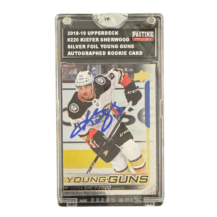 Kiefer Sherwood Autographed 2018/19 Young Guns Card Encased in Slabmag