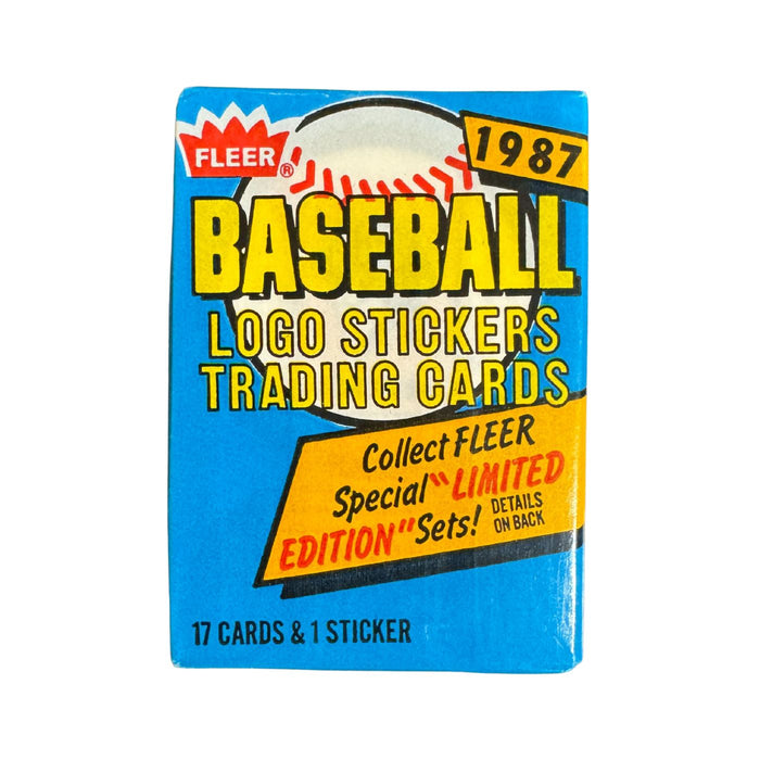 1987 Fleer MLB Baseball Wax Pack/Box - Pastime Sports & Games