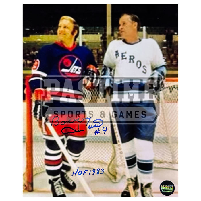 Bobby Hull Autographed Winnipeg Jets Photo (Standing With Gordie Howe) - Pastime Sports & Games