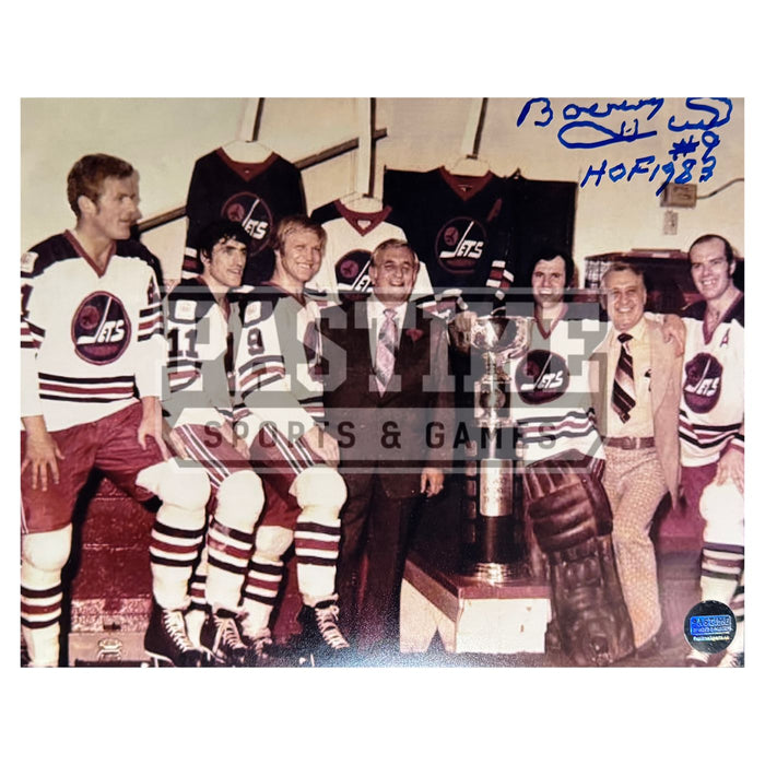 Bobby Hull Autographed Winnipeg Jets Photo (WHA Winnipeg Jets Avco Cup Winners) - Pastime Sports & Games