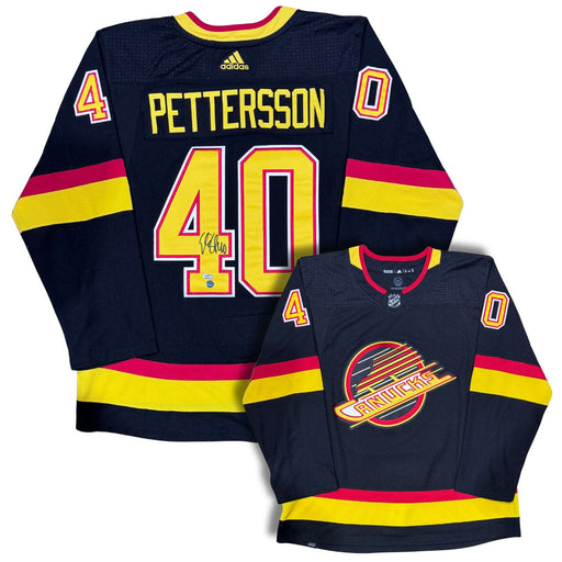 Elias Pettersson Autographed Vancouver Canucks Black Adidas Jersey - Pastime Sports & Games