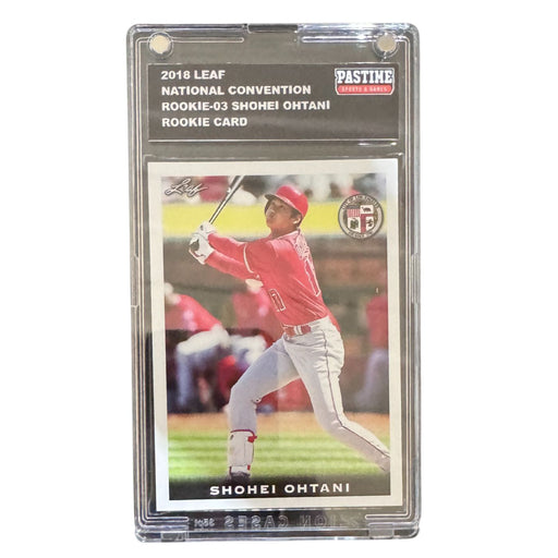 Shohei Ohtani 2018 Leaf National Convention Rookie Card #ROOKIE-03 Encased in Magpro - Pastime Sports & Games