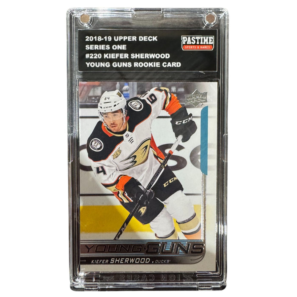 Kiefer Sherwood 2018/19 Upper Deck Series One Young Gun Card Encased in Magpro - Pastime Sports & Games