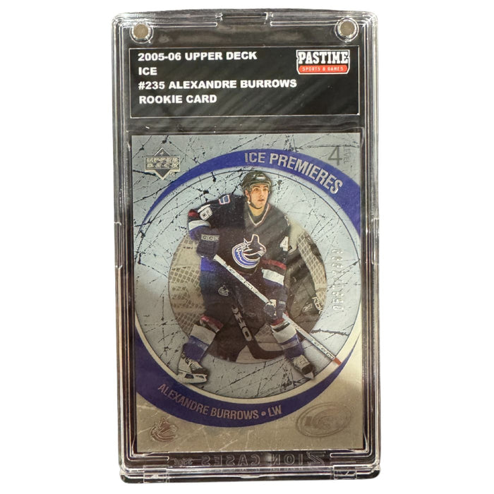 Alexandre Burrows 2005-06 Upper Deck Ice Rookie Card #235 Encased in Magpro - Pastime Sports & Games