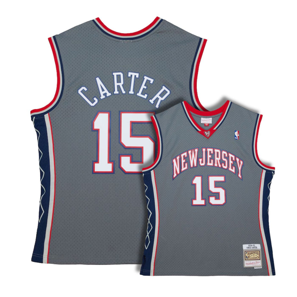 New Jersey Nets Vince Carter Gray 2004-05 Hardwood Classics Swingman Jersey - Pastime Sports & Games