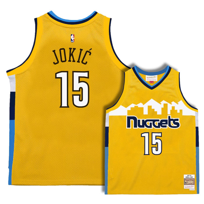Denver Nuggets Nikola Jokic Yellow 2017-18 Hardwood Classics Swingman Jersey - Pastime Sports & Games