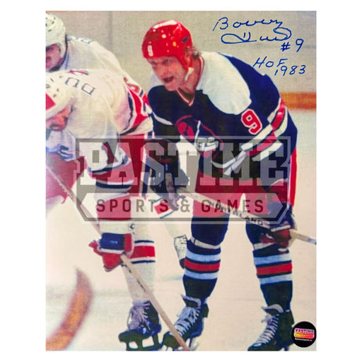 Bobby Hull Autographed Winnipeg Jets Photo (Leaning Over 2) - Pastime Sports & Games
