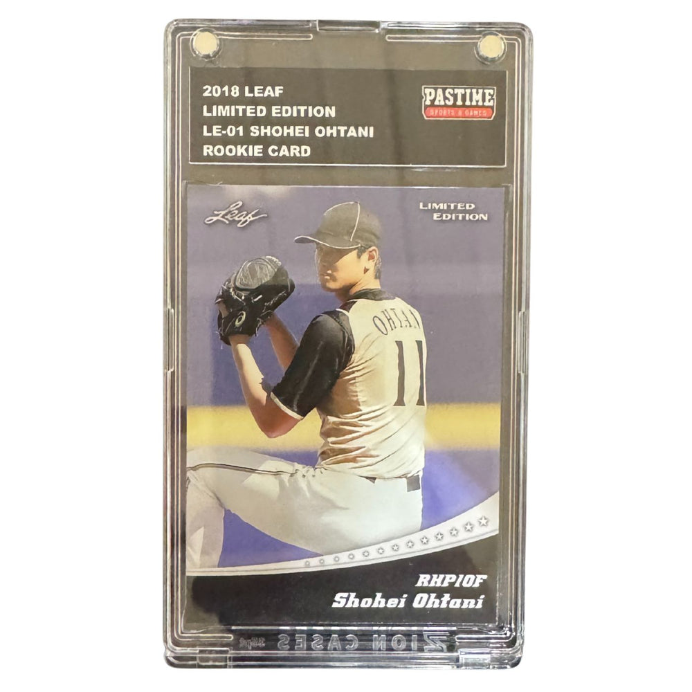 Shohei Ohtani 2018 Leaf Limited Edition Rookie Card #LE-01 Encased in Magpro - Pastime Sports & Games