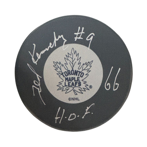 Ted Kennedy Autographed Montreal Canadiens Hockey Puck (Small Logo) - Pastime Sports & Games