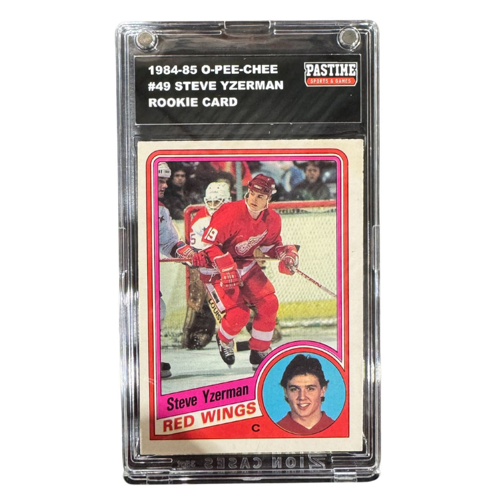 Steve Yzerman 1984-85 Topps Rookie Card #49 Encased in Magpro - Pastime Sports & Games