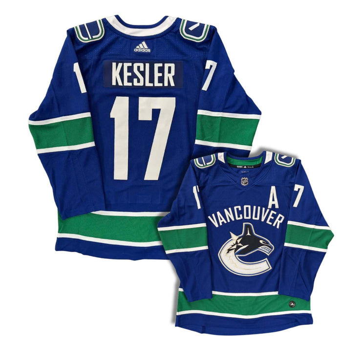 Vancouver Canucks Ryan Kesler Adidas Custom Stitched Blue Jersey - Pastime Sports & Games