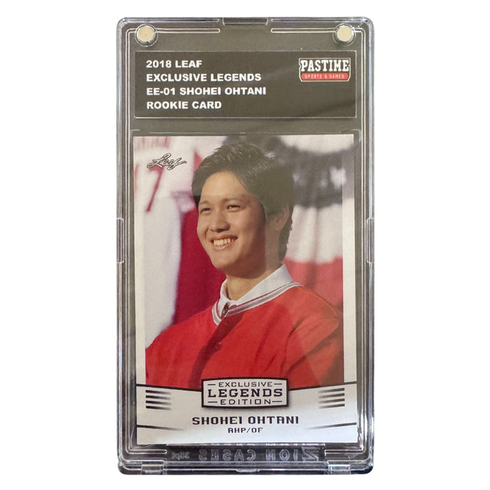 Shohei Ohtani 2018 Leaf Exclusive Legends Rookie Card #EE-01 Encased in Magpro - Pastime Sports & Games