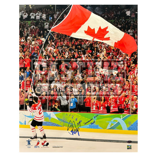 Scott Niedermayer Autographed Team Canada Photo (Skating With The Flag) - Pastime Sports & Games