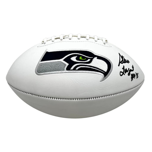 Steve Largent Autographed Seattle Seahawks White Logo Football (Inscribed "HOF'95")