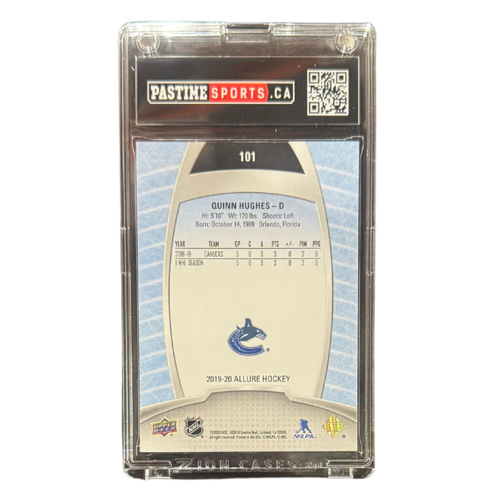 Quinn Hughes 2019/20 Allure #101 Rookie Card Encased in Magpro - Pastime Sports & Games