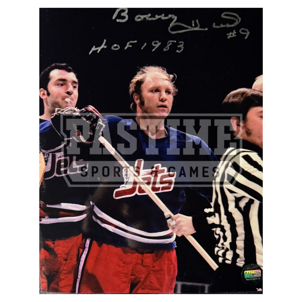 Bobby Hull Autographed Winnipeg Jets Photo (Holding Hockey Stick) - Pastime Sports & Games