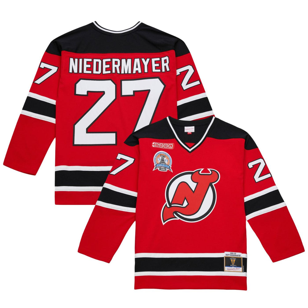 Scott Niedermayer 1999/00 New Jersey Devils Red Blue Line Jersey