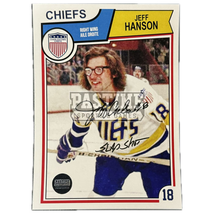 Jeff Carlson (Jeff Hanson From The Movie Slapshot) Autographed Photo (Card Style) - Pastime Sports & Games